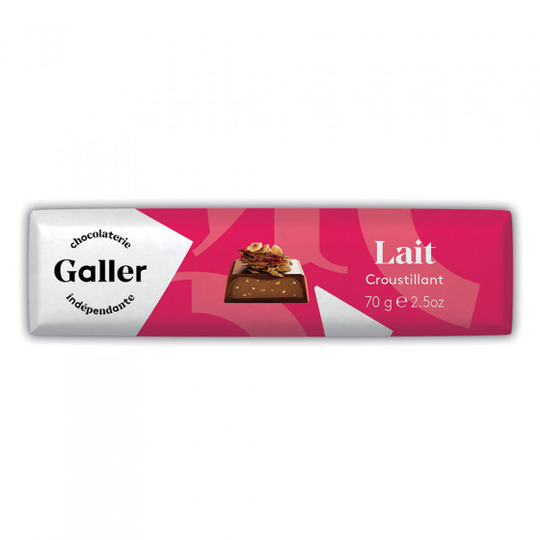 Suklaapatukka Galler "Milk Crunchy", 70 g