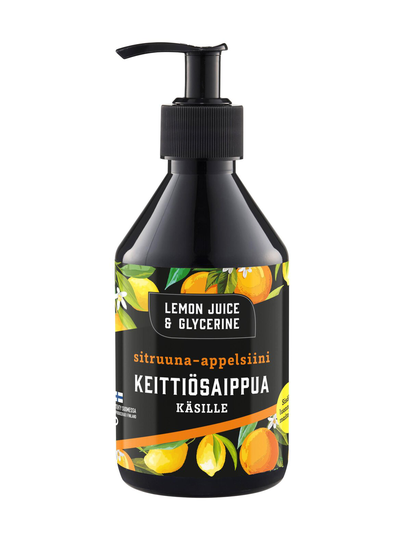 Sitruuna-appelsiini-keittiösaippua käsille