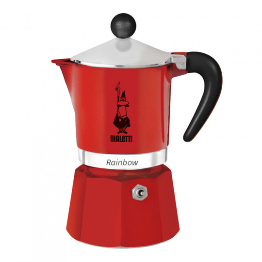 Mutteripannu Bialetti “Moka Rainbow 3-cup Red”
