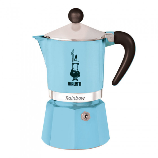 Mutteripannu Bialetti “Moka Rainbow 3-cup Light Blue”