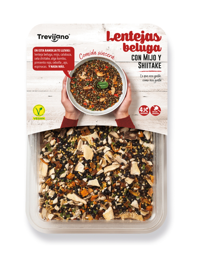 Beluga-linssejä hirssi-siitake 210g trevijano