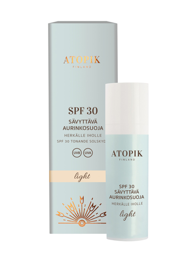 Atopik spf 30 sävyttävä aurinkosuoja light, 30 ml